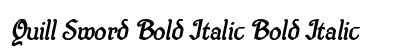 Quill Sword Bold Italic Bold Italic font free download