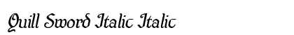 Quill Sword Italic Italic Font Preview