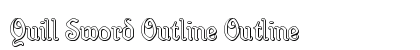 Quill Sword Outline Outline Font Preview
