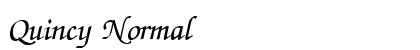 Quincy Normal Font Preview