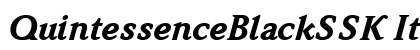 QuintessenceBlackSSK Italic Font Preview