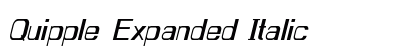 Quipple Expanded Italic font free download