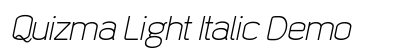 Quizma Light Italic Demo Preview