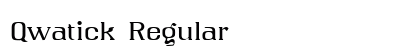 Qwatick Regular font free download
