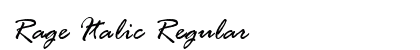 Rage Italic Regular font free download