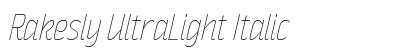 Rakesly UltraLight Italic Preview