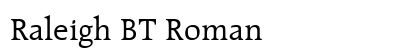 Raleigh BT Roman font free download