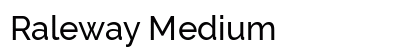 Raleway Medium Preview