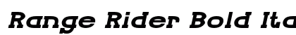 Range Rider Bold Italic font free download