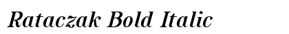 Rataczak Bold Italic font free download