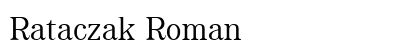 Rataczak Roman font free download