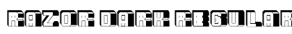 Razor Dark Regular Font Preview