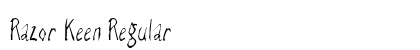 Razor Keen Regular Font Preview