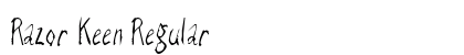 Razor Keen Regular Font Preview