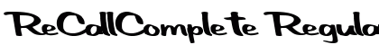 ReCallComplete Regular font free download