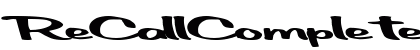 ReCallComplete Regular font free download