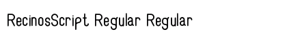RecinosScript Regular Regular Font Preview