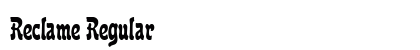 Reclame Regular font free download