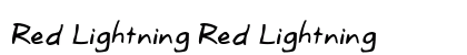 Red Lightning Red Lightning Font Preview