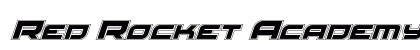Red Rocket Academy Italic Italic Font Preview