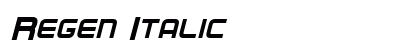 Regen Italic font free download