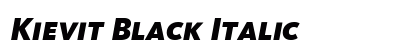 Kievit Black Italic Preview