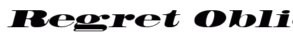 Regret Oblique font free download