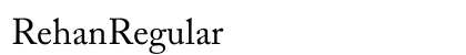 Rehan Regular font free download