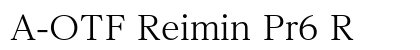 A-OTF Reimin Pr6 R font free download
