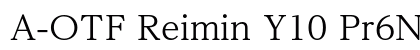 A-OTF Reimin Y10 Pr6N R font free download