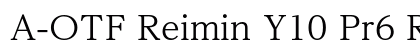 A-OTF Reimin Y10 Pr6 R font free download