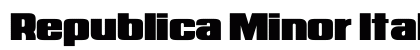 Republica Minor Italic font free download