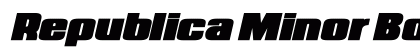 Republica Minor Bold Italic font free download