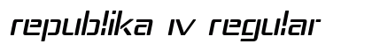 Republika IV Regular font free download