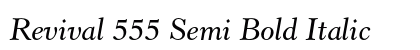 Revival 555 Semi Bold Italic Preview