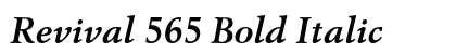 Revival 565 Bold Italic font free download