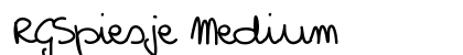 RGSpiesje Medium font free download