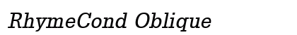 RhymeCond Oblique font free download