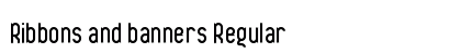 Ribbons and banners Regular font free download