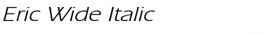 Eric Wide Italic Font