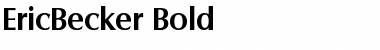 EricBecker Bold Font