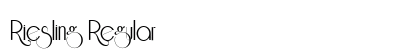 Riesling Regular Font Preview