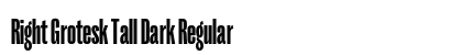 Right Grotesk Tall Dark Regular preview Right Grotesk Tall Dark Regular preview