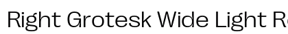 Right Grotesk Wide Light Regular font free download