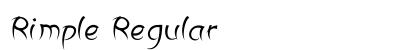 Rimple Regular font free download