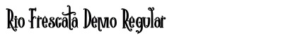 Rio Frescata Demo Regular Font Preview