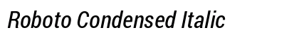 Roboto Condensed Italic Preview