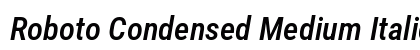 Roboto Condensed Medium Italic Font Roboto Condensed Medium Italic Font Preview