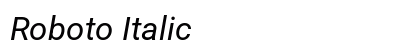 Roboto Italic Preview