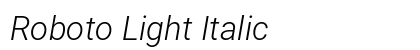 Roboto Light Italic Font Preview